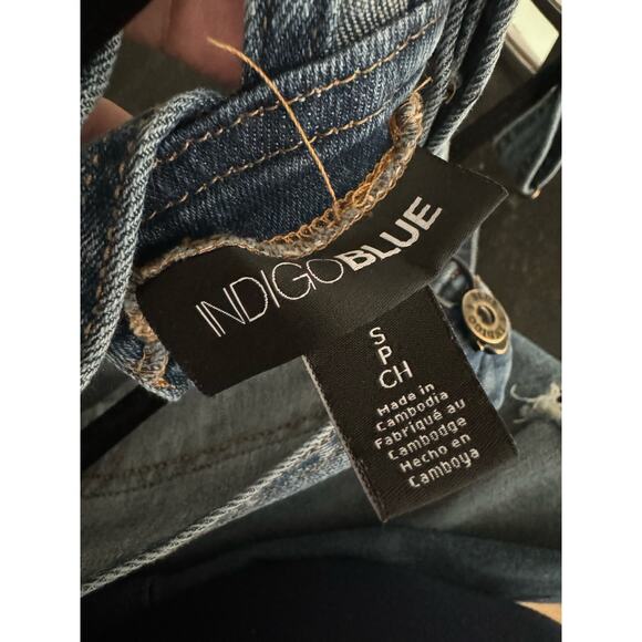 Indigo Blue Distressed Maternity Overalls - Picture 10 of 10